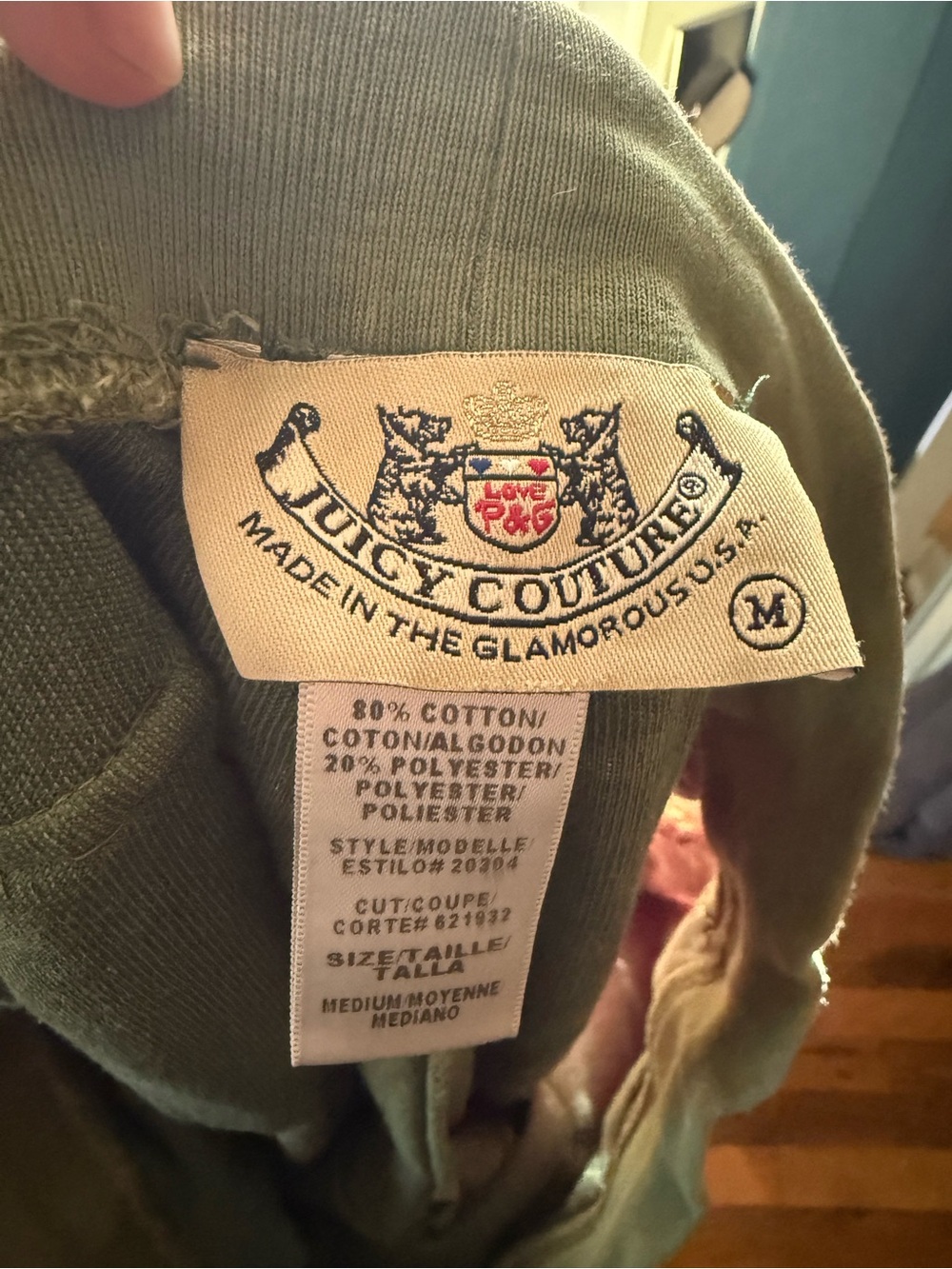 Juicy Couture Olive Green Valor Pants with Button Flap Pockets - Picture 13 of 13